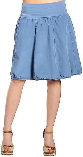 Caspar Faltenrock RO004 Damen Cord Rock knielang mit hohem elastischem Bund günstig online kaufen