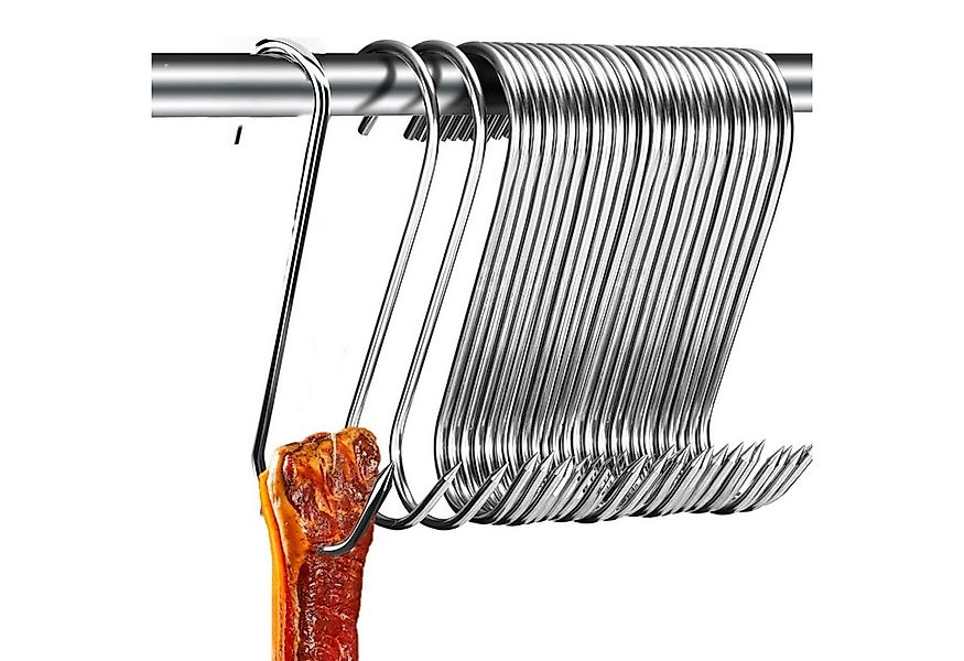 BlingBin S-Haken Fleischerhaken Edelstahl Grillhaken Räucherhaken, Hähnchen günstig online kaufen