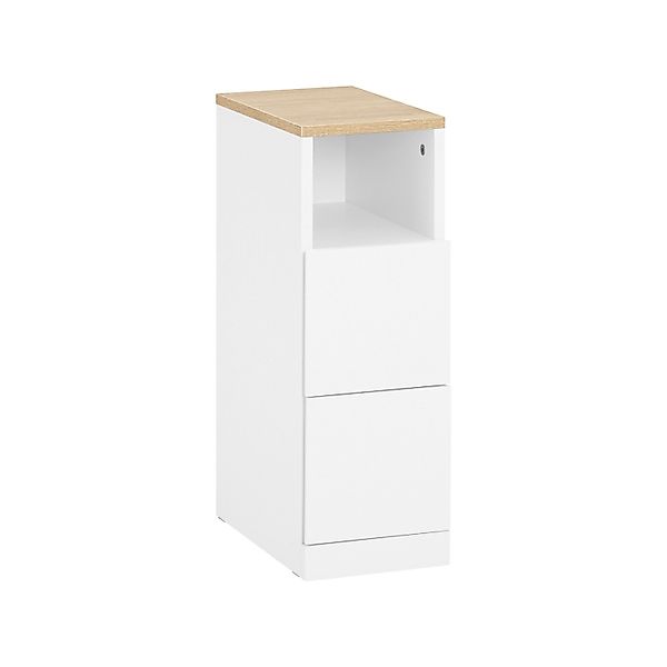 SoBuy Nachttisch Schmal Nachtschrank mit 2 Schubladen Beistelltisch FBT149- günstig online kaufen