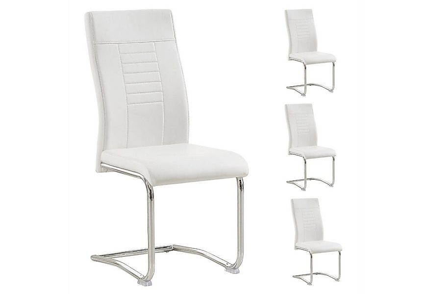 CARO-Möbel Esszimmerstuhl LOANO (4 St), Küchenstuhl Schwingstuhl 4er Set, M günstig online kaufen