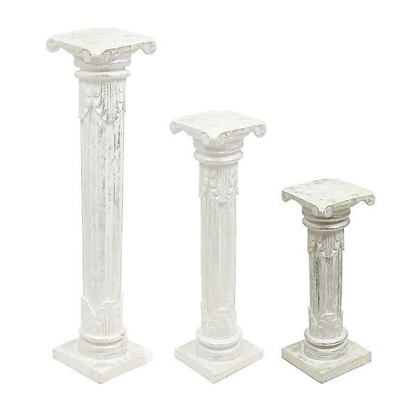 Oriental Galerie Blumenhocker Antike Säule Silberwash günstig online kaufen