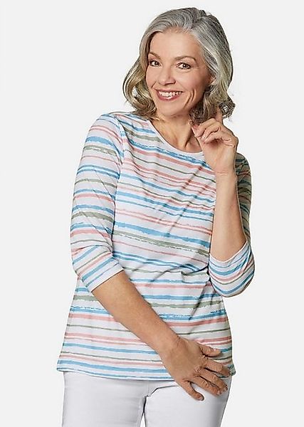 GOLDNER 3/4-Arm-Shirt Pflegeleichtes Shirt in Ringeloptik günstig online kaufen