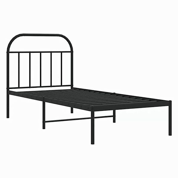 vidaXL Bettgestell mit Kopfteil Metall Schwarz 90x190 cm Modell 61796813 günstig online kaufen