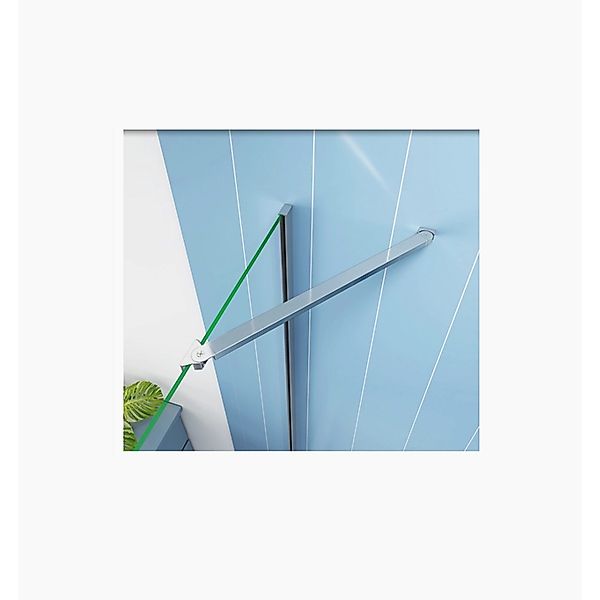Duschparadies Stabilisierungsstange 50cm Stabilisator x 2 Für 6-8mm Glas Wa günstig online kaufen