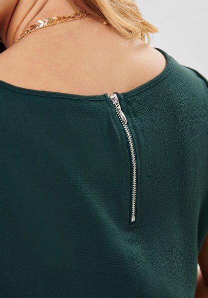 ONLY Blusenshirt Einfarbige Kurzarm Oberteil ONLVIC günstig online kaufen