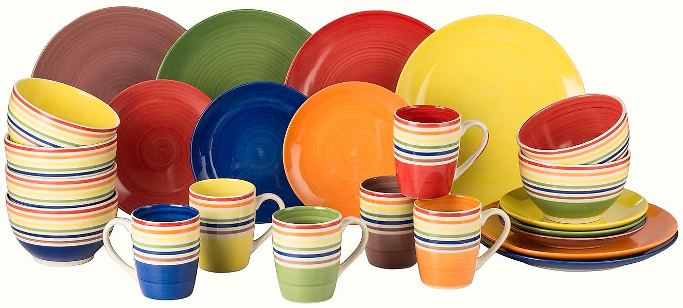 Retsch Arzberg Kombiservice »Geschirr-Set, Service COLOUR STRIPES«, (Set, 2 günstig online kaufen