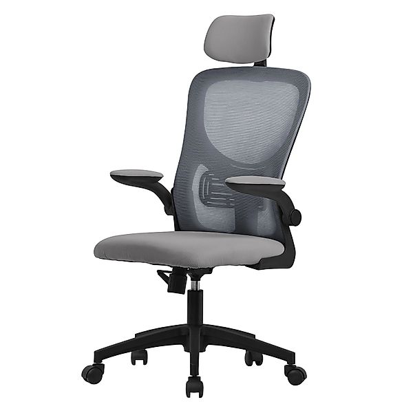 ML-Design Bürostuhl Ergonomisch Grau aus Mesh Schreibtischstuhl günstig online kaufen