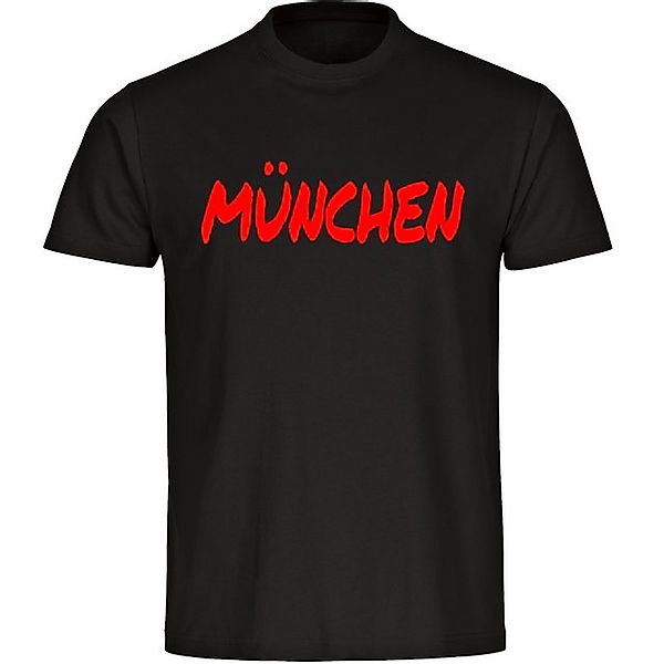 multifanshop T-Shirt Herren München rot - Textmarker - Männer günstig online kaufen