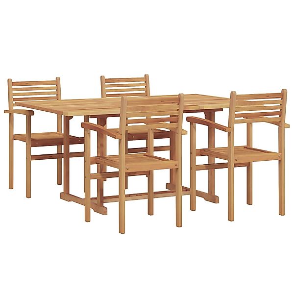 vidaXL Garten Essgruppe 5-Tlg Braun Massives Teakholz 3375774 günstig online kaufen