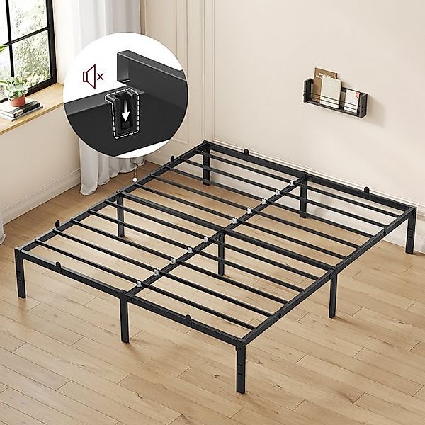 VASAGLE Bettgestell (160 x 200 cm, geräuscharm), Metallbett, Bettrahmen, ho günstig online kaufen