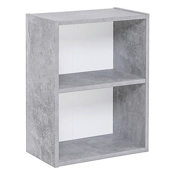 Regal Step 1 Beton Optik weiß B/H/T: ca. 41,5x54,5x25 cm günstig online kaufen