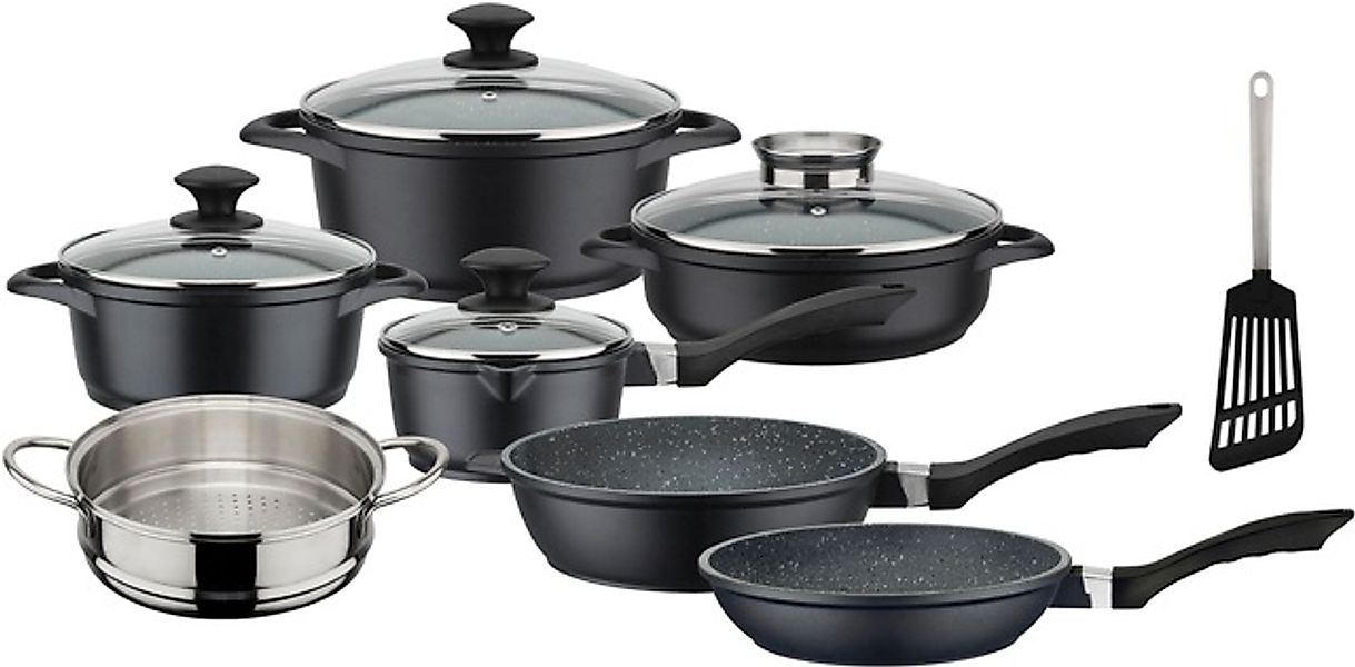 GSW Topf-Set »Gourmet Granit« Aluminiumguss Set, Kochtopf 20/24, Stieltopf günstig online kaufen