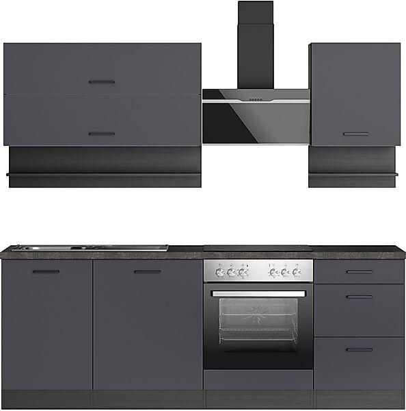 KOCHSTATION Küchenzeile »KS-Frieda Breite 220 cm« wahlweise mit E-Geräten, günstig online kaufen