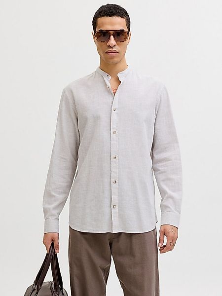Jack & Jones Langarmhemd JJESUMMER LINEN BLEND BAND SHIRT L/S SN Baumwollmi günstig online kaufen
