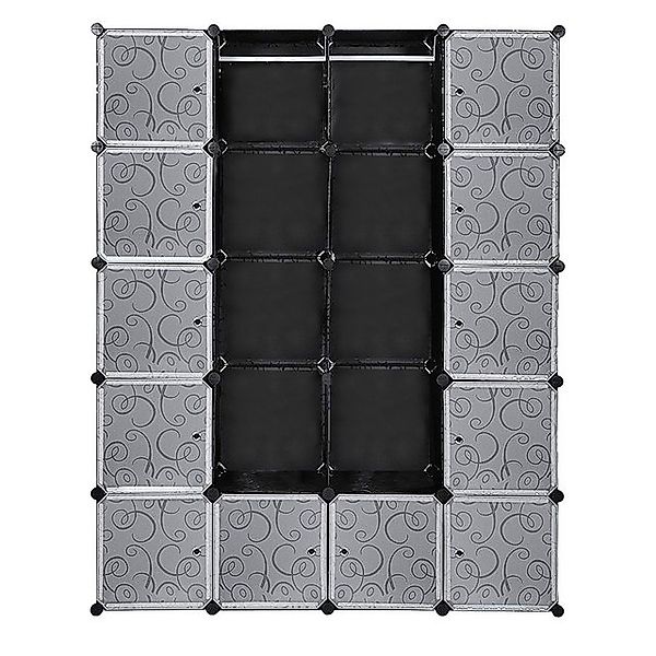 Clanmacy Kleiderschrank Kleiderschrank DIY Garderobe Kreativität Schrank St günstig online kaufen