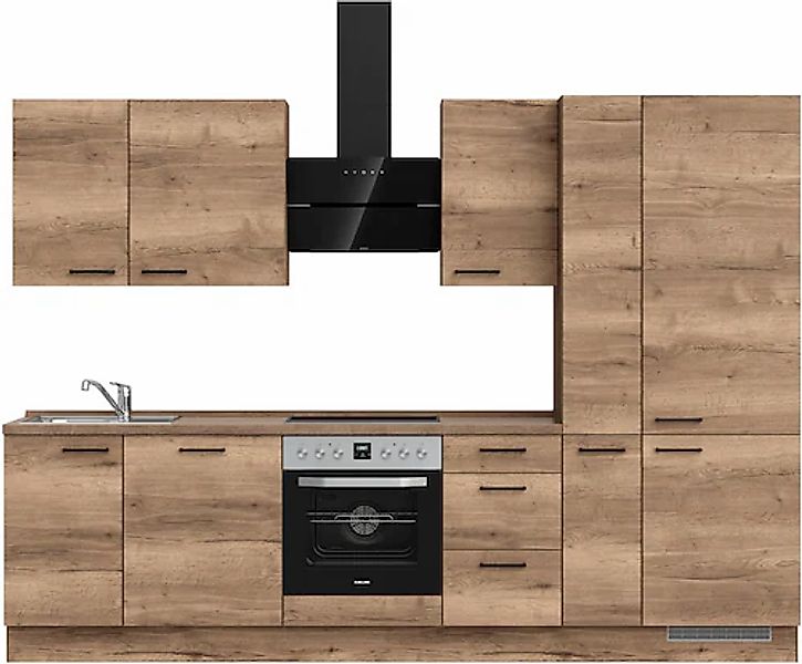 nobilia® Küchenzeile »"Structura II"« vormontiert, Ausrichtung wählbar, Bre günstig online kaufen