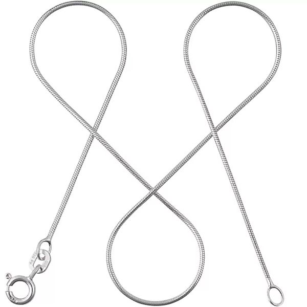 Schlangenkette 925 Sterling Silber (0,9mm Breit) Halskette Ohne Anhänger günstig online kaufen