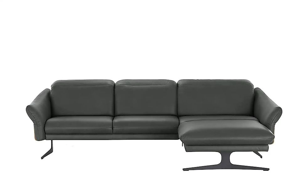 himolla Ecksofa aus Echtleder 1059 ¦ grau ¦ Maße (cm): B: 284 H: 83 T: 179 günstig online kaufen