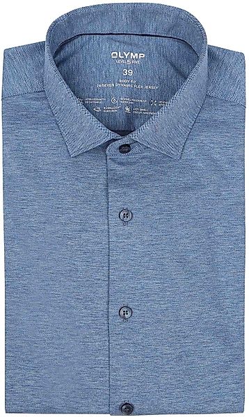 OLYMP Hemd Level 5 24/Seven Melange Blau - Größe 38 günstig online kaufen