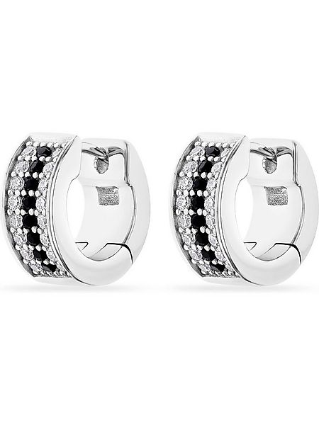 JETTE Paar Creolen JETTE Damen-Creolen 925er Silber 32 Zirkonia (Paar), OPP günstig online kaufen