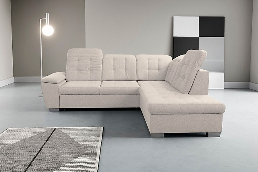 WERK2 Ecksofa »Bonny inkl. Kopfteilverstellung, Bettfunktion, Stauraum, Bre günstig online kaufen