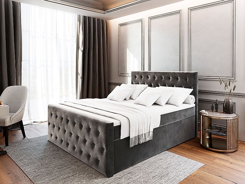 Masseno Boxbett FONDI 180x200 cm mit Bonell Matratze und Topper günstig online kaufen