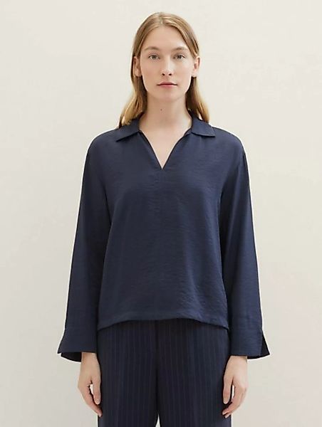 TOM TAILOR Langarmbluse Bluse mit V-Ausschnitt günstig online kaufen