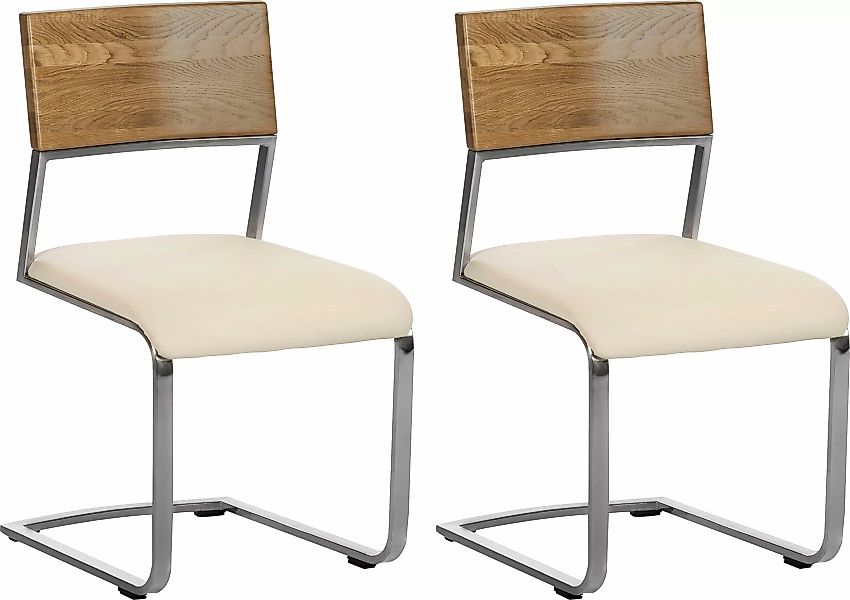 Places of Style Freischwinger "Aurea", Kunstleder, gefertigt mit massiver W günstig online kaufen