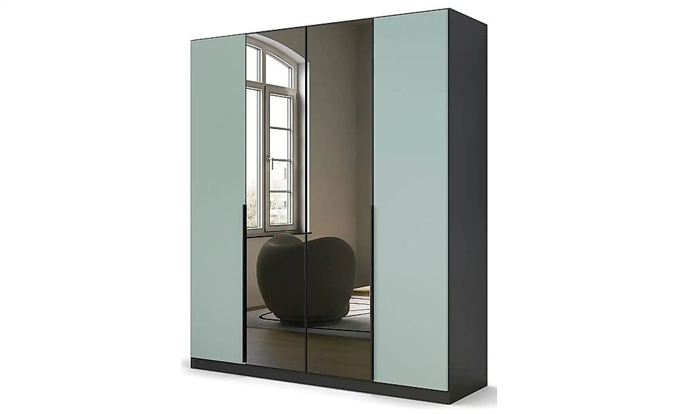 Drehtürenschrank  Skyla ¦ grau ¦ Maße (cm): B: 181 H: 210 Schränke > Kleide günstig online kaufen