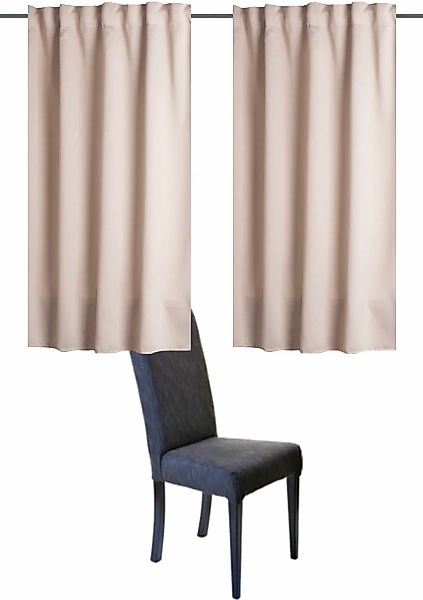 Home Basics Vorhang "BLACKY" Multifunktionsband 2 Stk. tlg. 2er Pack Kombib günstig online kaufen