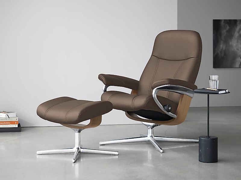 Stressless Relaxsessel "Consul", mit Cross Base, Größe S, M & L, Holzakzent günstig online kaufen