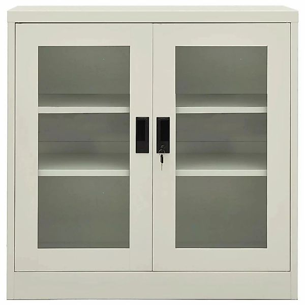 Büroschrank Hellgrau 90x40x90 Cm Stahl günstig online kaufen