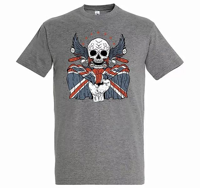 Youth Designz Print-Shirt UK Biker Skull Herren T-Shirt mit lustigem Logo A günstig online kaufen