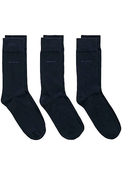 Gant Basicsocken SOFT COTTON SOCKS 3-PACK (Packung, 3-Paar, 3) mit Logodruc günstig online kaufen