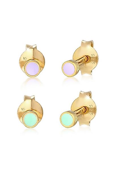 Elli Paar Ohrstecker Stecker Emaille Basic Set 925 Silber günstig online kaufen