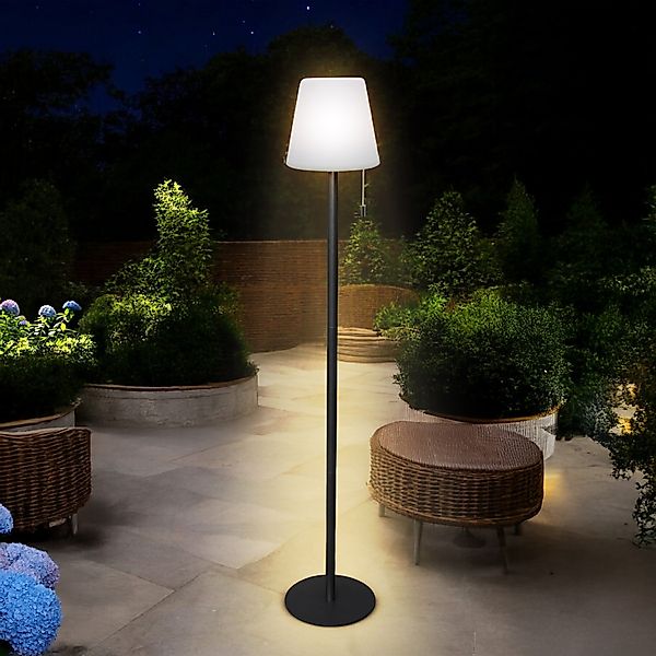 Spetebo LED Außen-Stehlampe Akku Garten Standleuchte günstig online kaufen