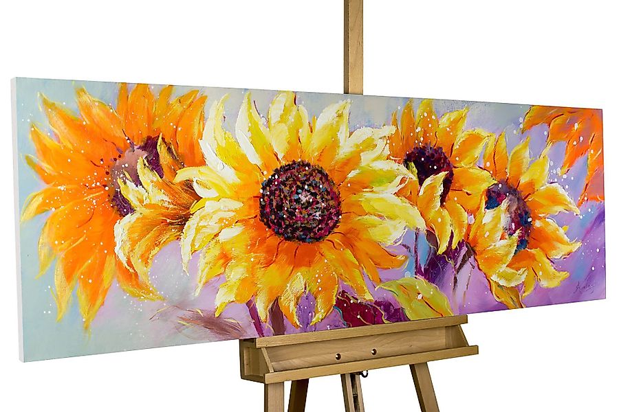 KUNSTLOFT Gemälde Symphony of Sunflowers 150x50 günstig online kaufen