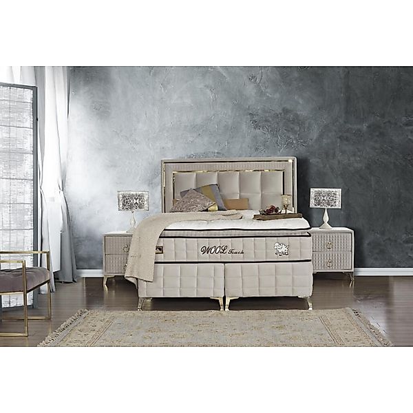 alesvelt Boxspringbett Wool-Touch Boxspringbett Set – günstig online kaufen