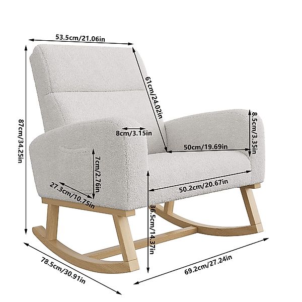 Furnishings Home Schaukelstuhl Sessel Polsterstuhl Freizeitstuhl günstig online kaufen