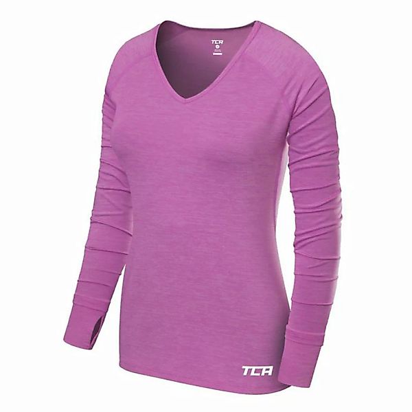 TCA Langarmshirt TCA Damen Elle Langarm V-Ausschnitt Laufshirt - Helles Lil günstig online kaufen