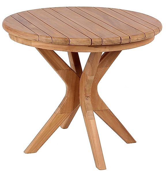 MR.DEKO Gartentisch Burton Teak Rund 60 günstig online kaufen