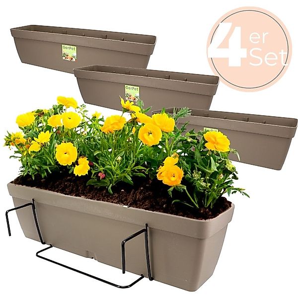 GarPet Balkonkasten 4x Blumenkasten Balkon Geländer günstig online kaufen