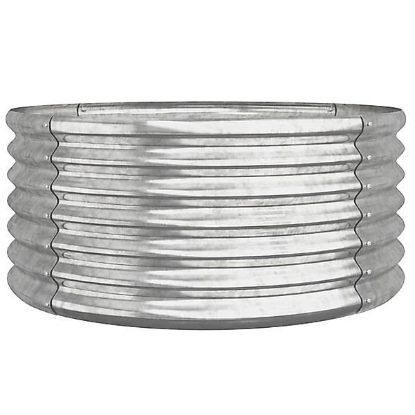 vidaXL Pflanzkübel Verzinkter Stahl 80x80x36 cm Silber 318857 günstig online kaufen