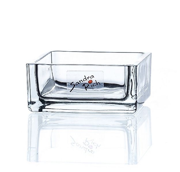 Sandra Rich Teelichthalter SANDRA RICH, GLAS- Schale, "SQUARE bowl 8x8x3,5c günstig online kaufen