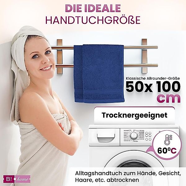 B!HOME Handtücher Set Saunatücher, Duschtücher, Gästehandtücher günstig online kaufen