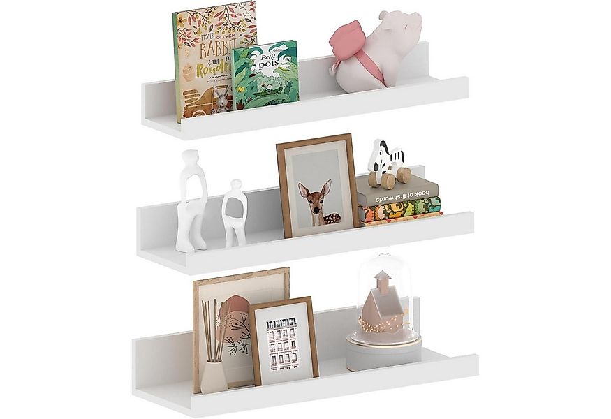 PFCTART Wandregal Wandboard ohne Bohren – 3er Set Acrylregal 27 cm Weiß, Kü günstig online kaufen