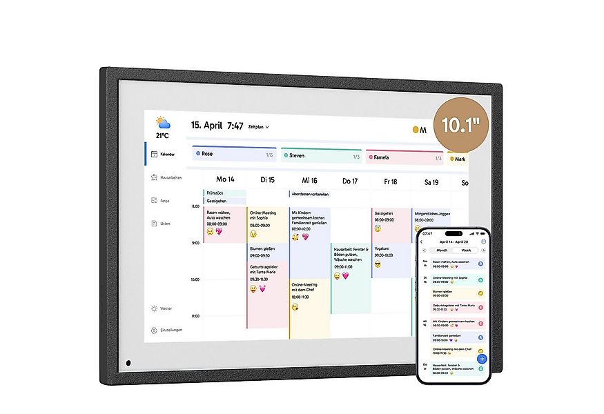 EKASN 10,1'' Digitaler Kalender mit Interaktiver Touchscreen Digitaler Bild günstig online kaufen