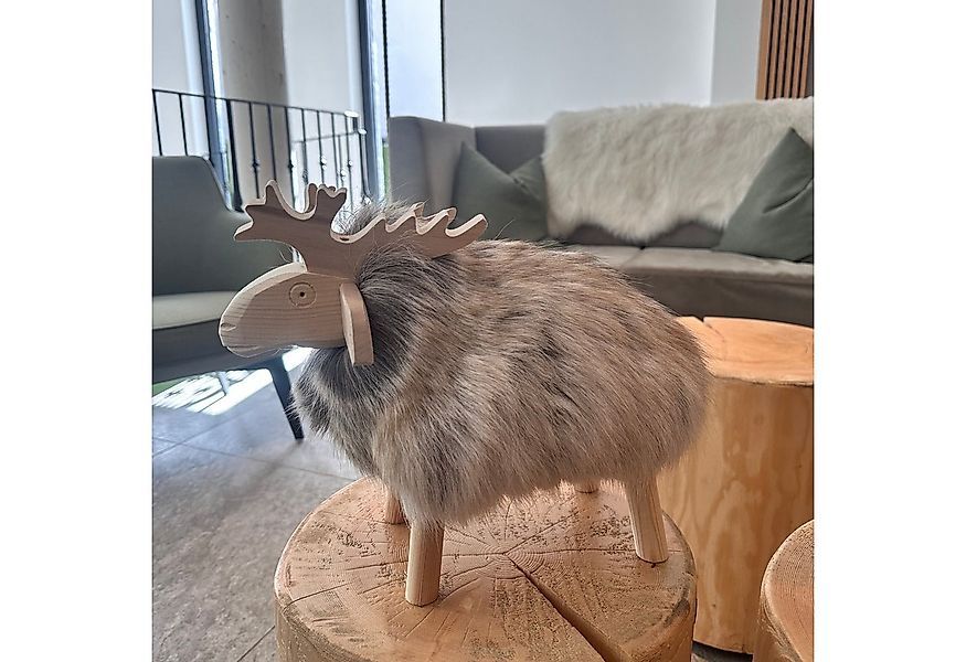 LIRA Deko Dekofigur Holzfigur Deko Elch/Hirsch Rentierfell skandinavische T günstig online kaufen