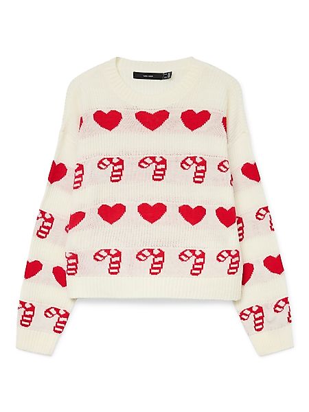 Vero Moda Weihnachtspullover VMCANDYHEARTS LS O-NECK günstig online kaufen