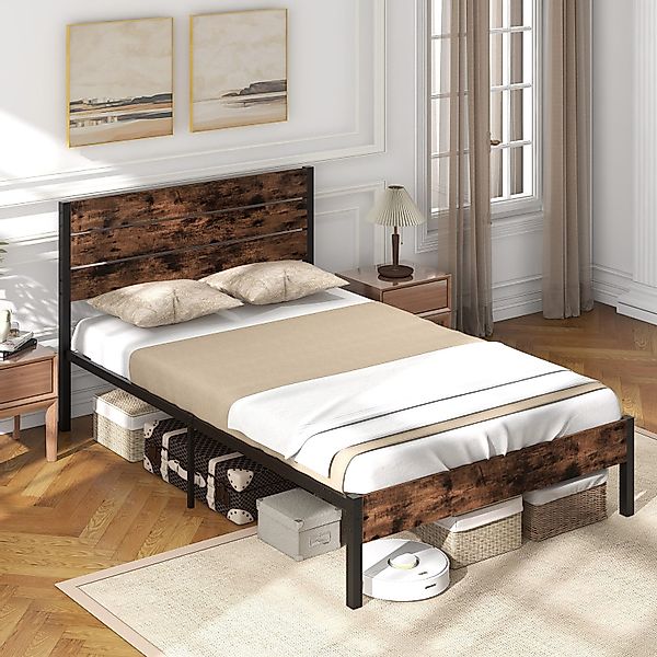 COSTWAY Bettgestell (1-tlg), Metallbett, Bettrahmen, mit günstig online kaufen